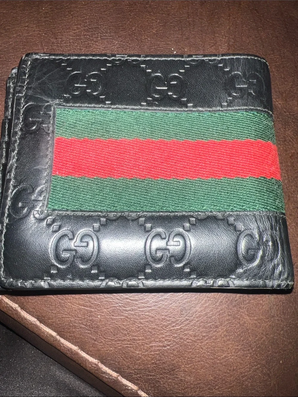 Gucci black leather